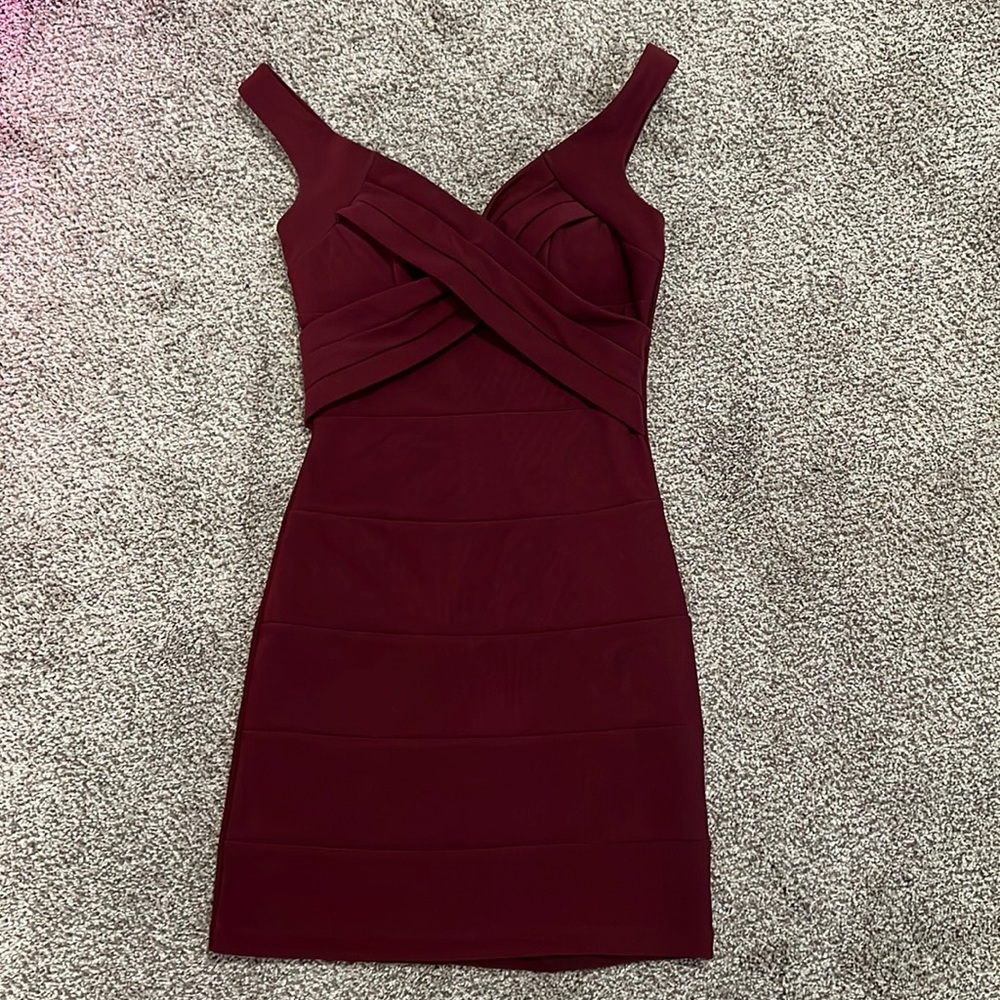 XS burgundy Emerald Sundae Going Out cocktail party dress